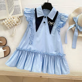 Rochie cu palarie Doreny Albastru