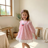 Rochie cu cordeluta Laresa Roz