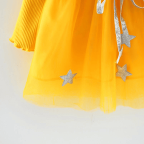 Rochie cu fusta din tüll Sparkle Galben