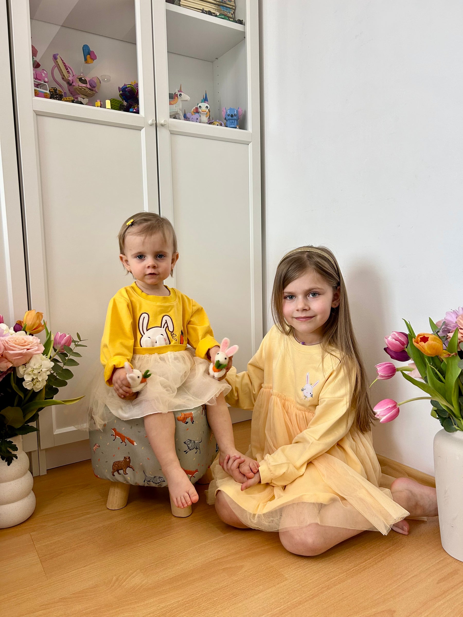 Lolyna mintás tunika Sárga