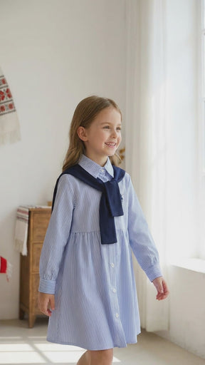 Rochie cu detalii Sinia Albastru