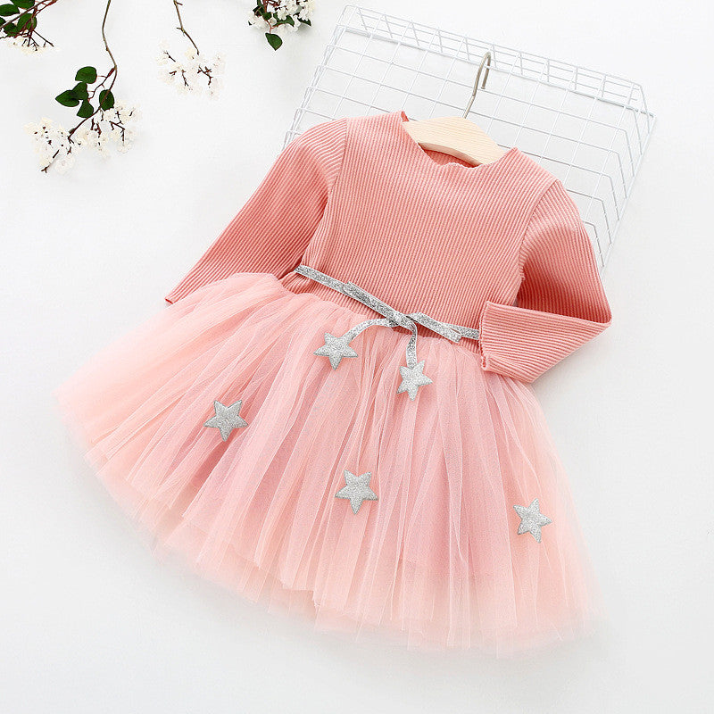 Rochie cu fusta din tüll Sparkle Roz